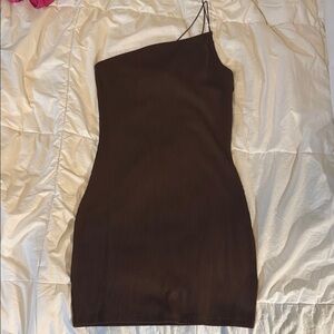 H&M Black One Shoulder Dress